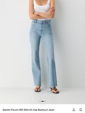 Denim Forum 001 Slim Hi-Rise Bootcut Jeans